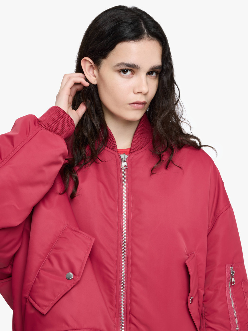 OVERSIZED CURVED HEM BOMBER JACKET 4