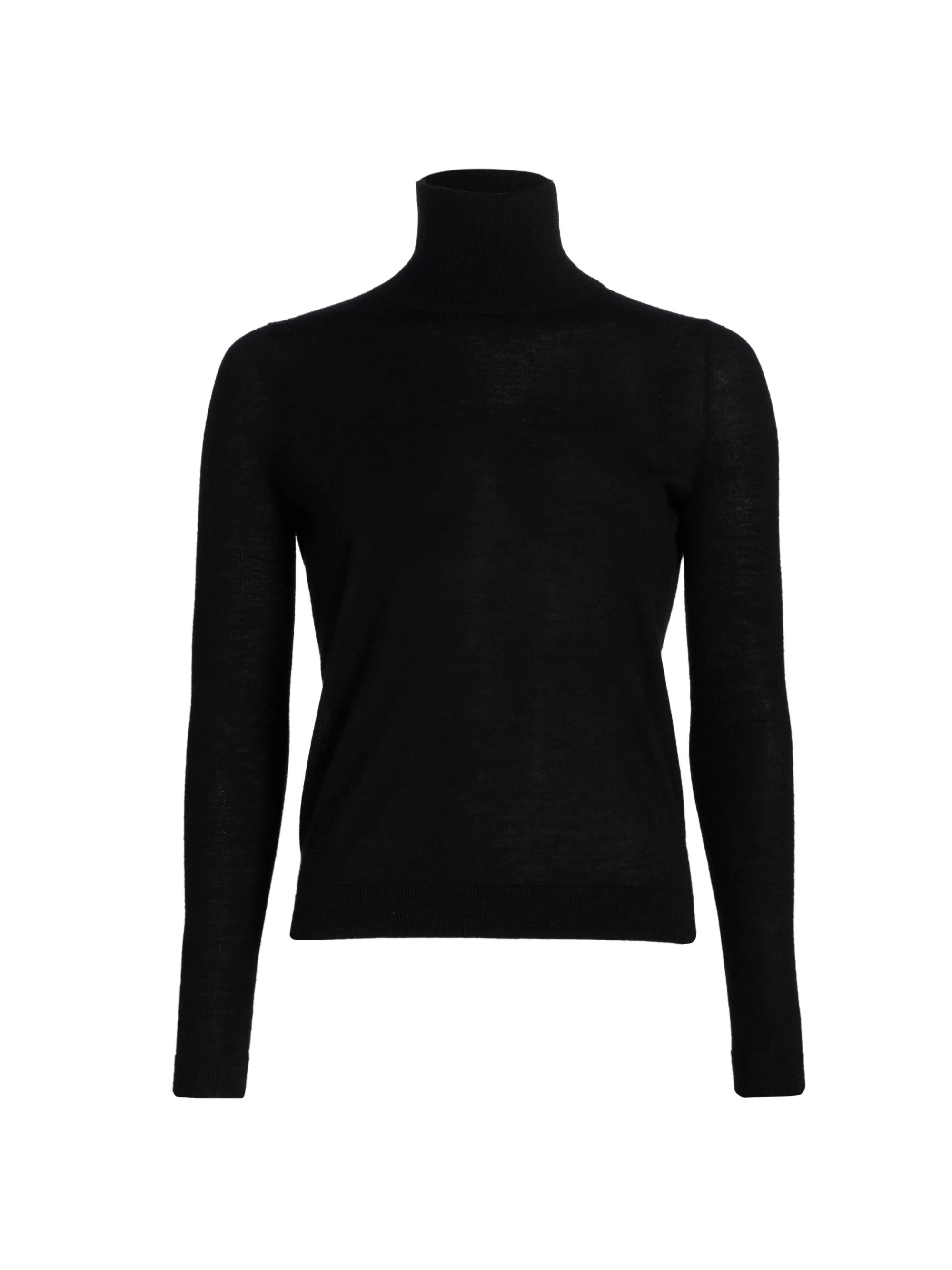 Women's Cashmere Turtleneck Sweater - Black - 1