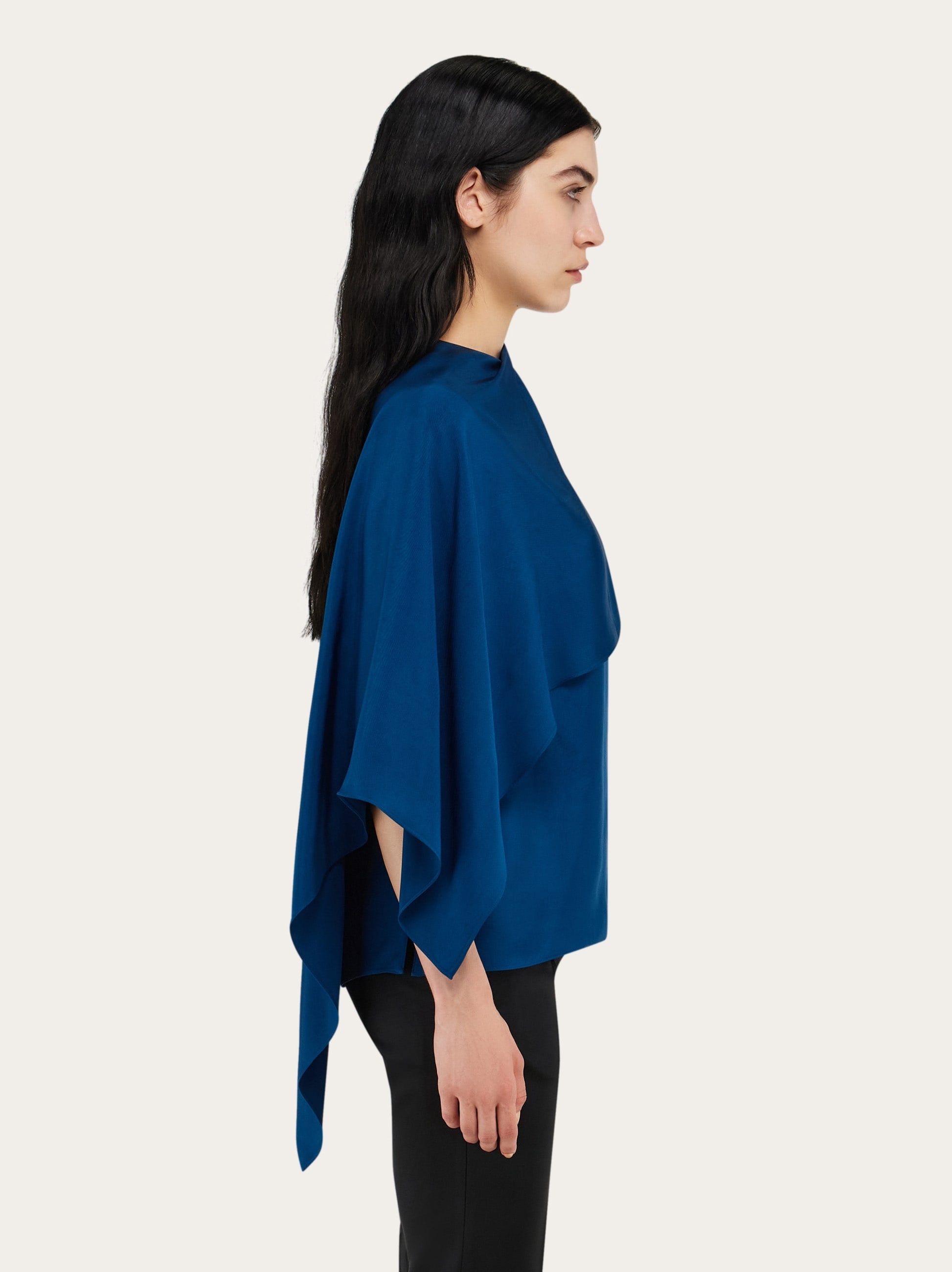 Viscose top with cape detail - 3