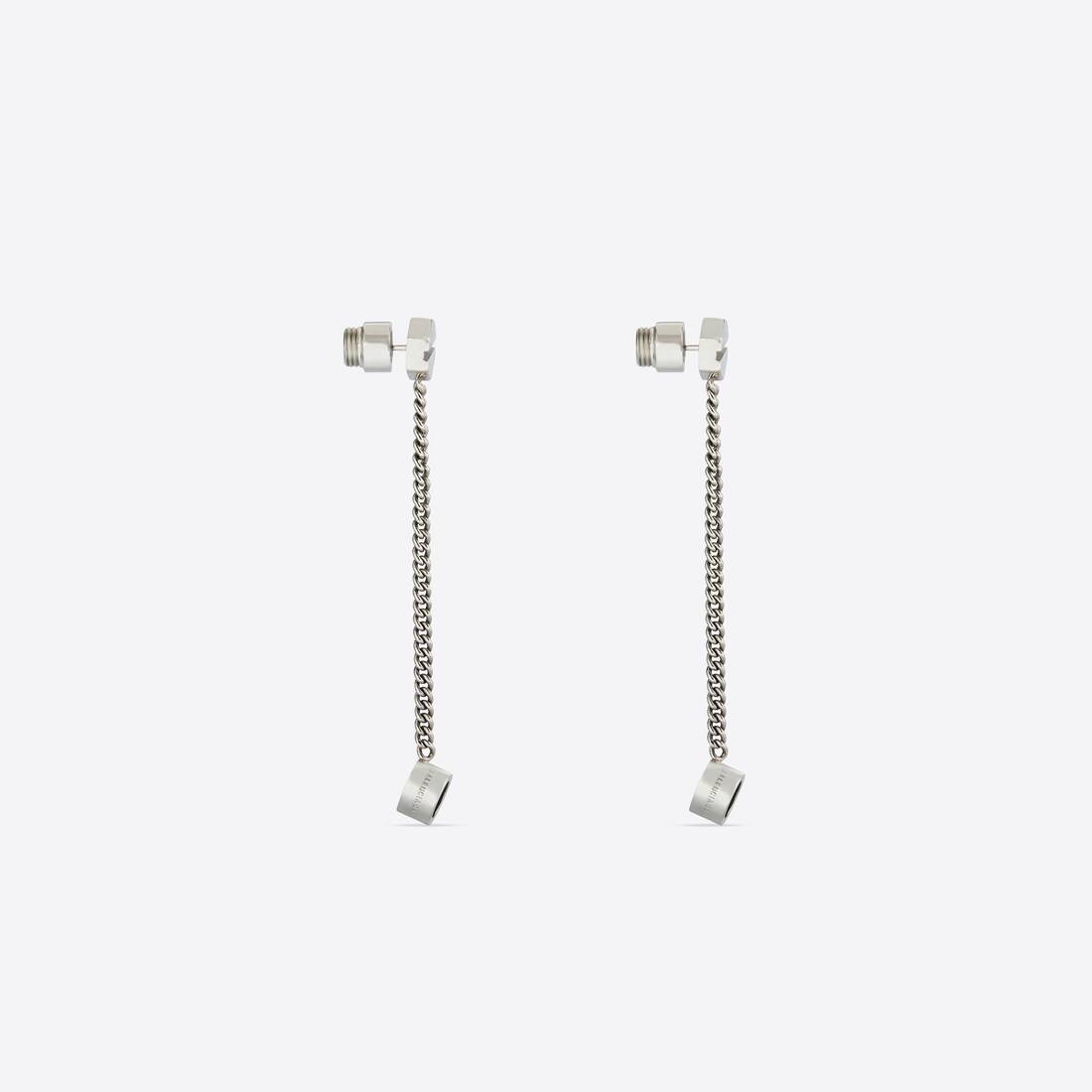 Women's Screw Earrings in Silver - 3