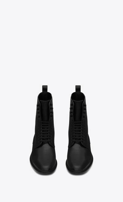 SAINT LAURENT army laced boots in matte leather outlook