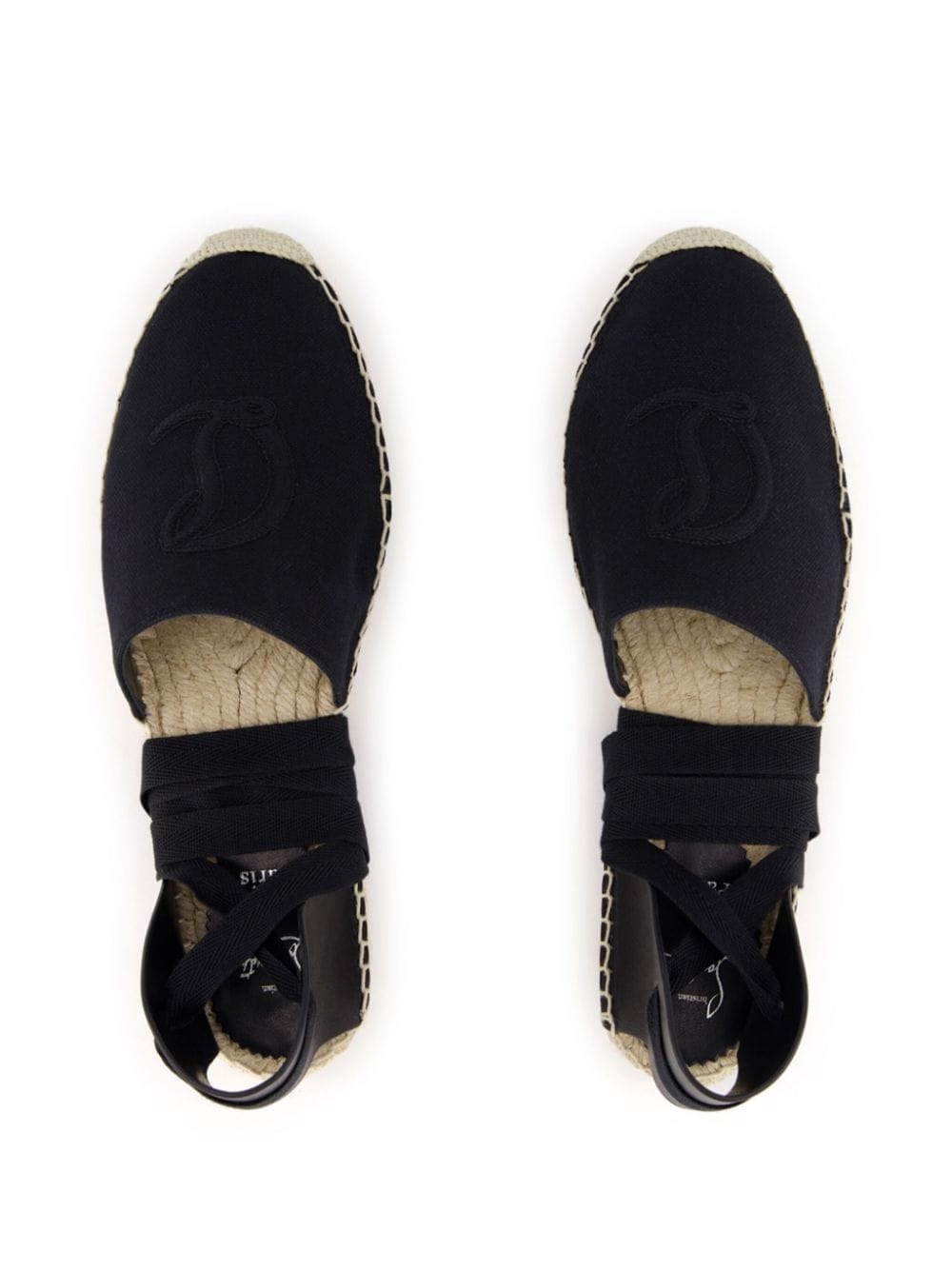 lace-up wedge espadrilles - 4