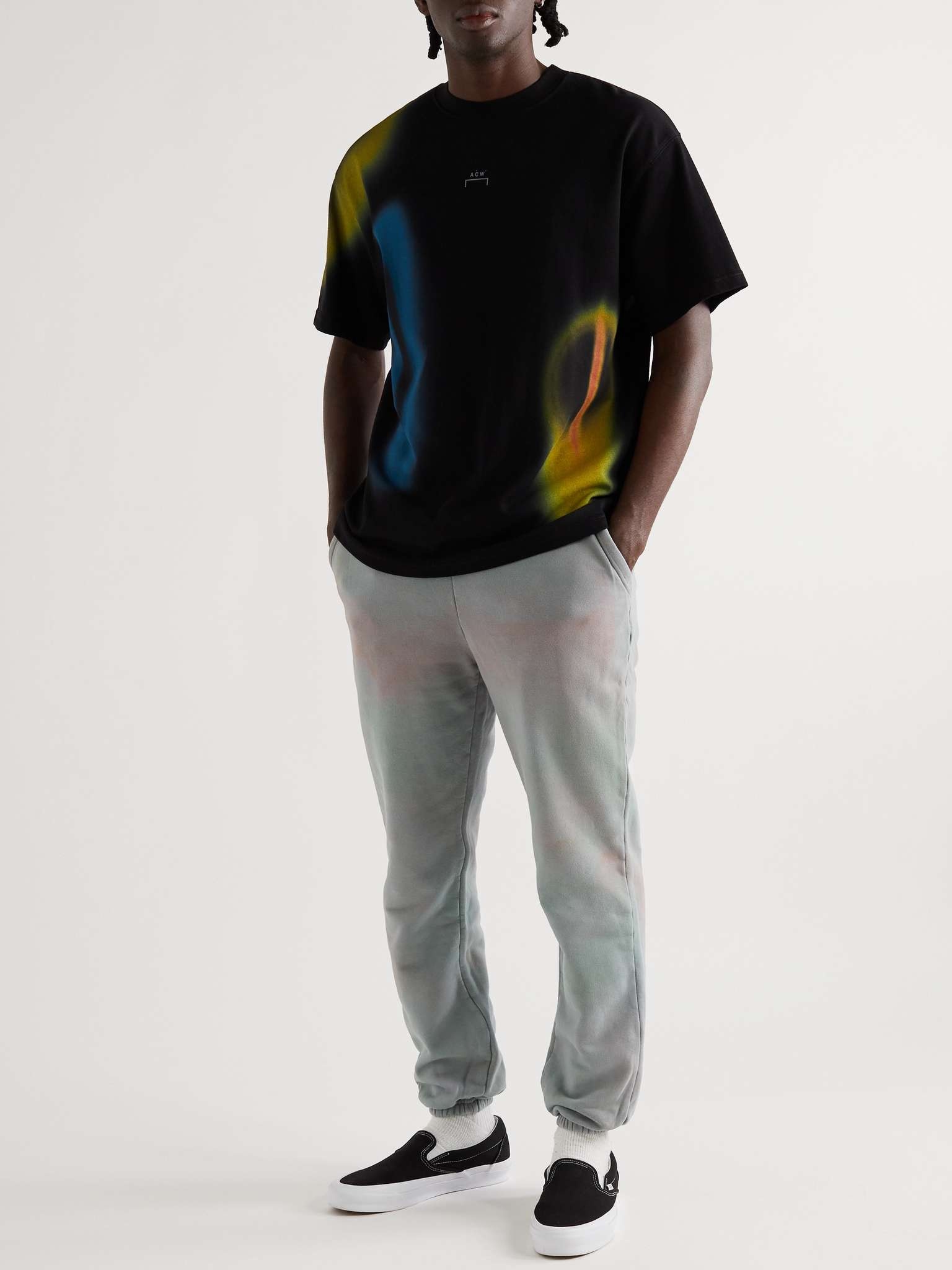 LA Slim-Fit Tapered Tie-Dyed Cotton-Jersey Sweatpants - 2