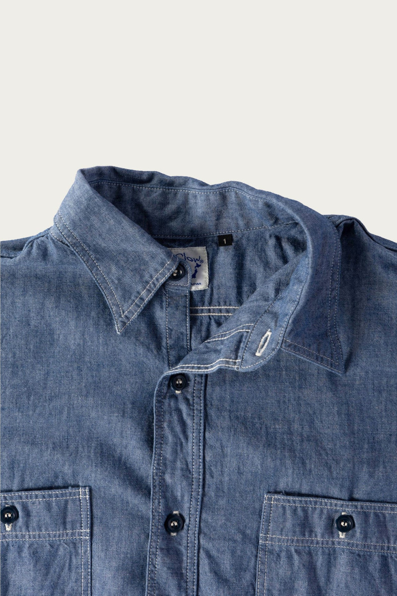 orSlow Relax Fit Chambray Work Shirt - Chambray outlook