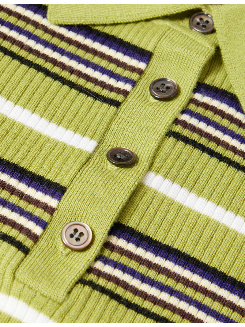 Janis Striped Wool Polo Top 6