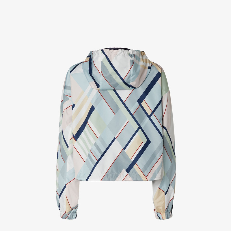 Reversible Windbreaker Jacket Multicolor printed nylon windbreaker jacket 2