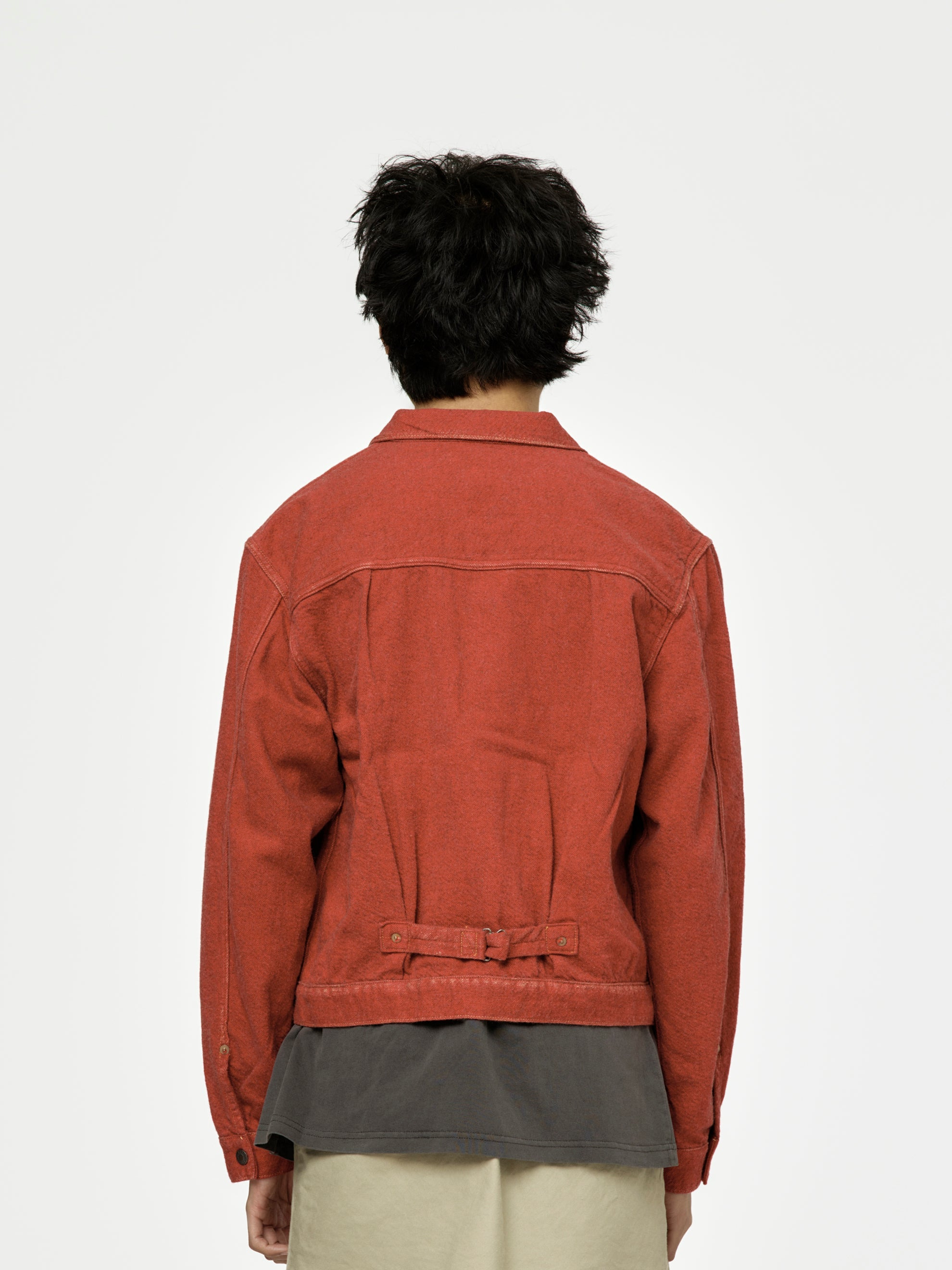 TWILL AGING-WOOL 1ST JKT (FADED RED) - 3