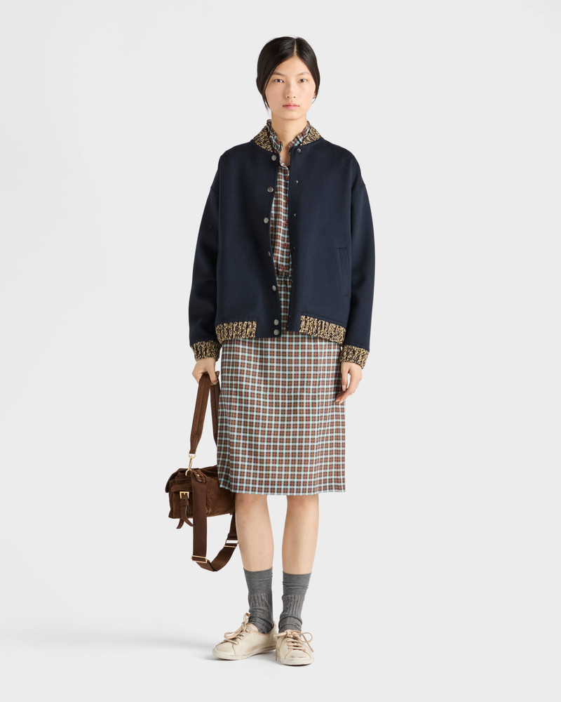 Prada Double cashmere and wool bomber jacket outlook
