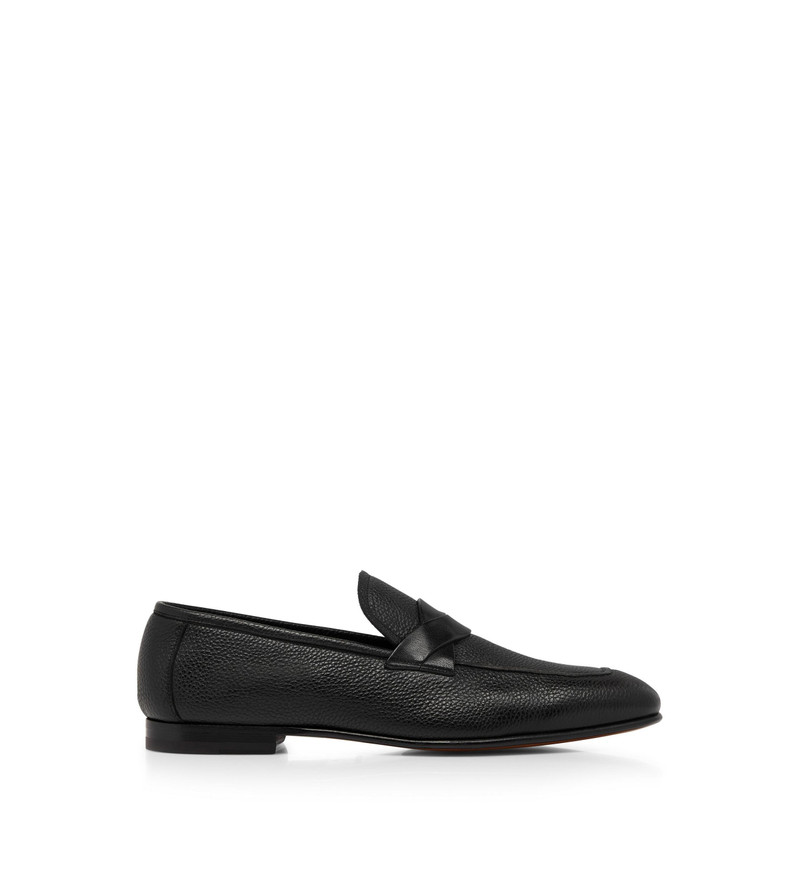 GRAIN LEATHER SEAN TWISTED BAND LOAFER 1