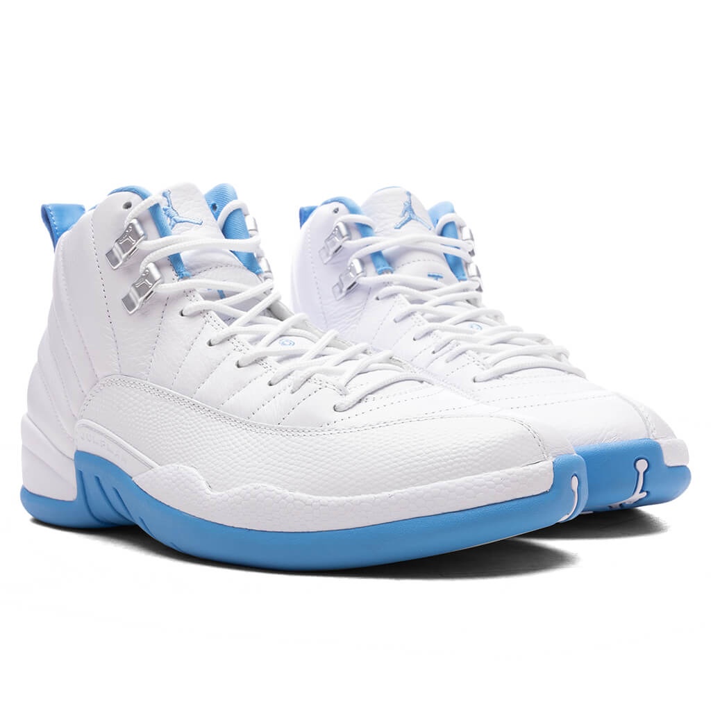 AIR JORDAN 12 RETRO 'MELO' - WHITE/UNIVERSITY BLUE/METALLIC SILVER - 2
