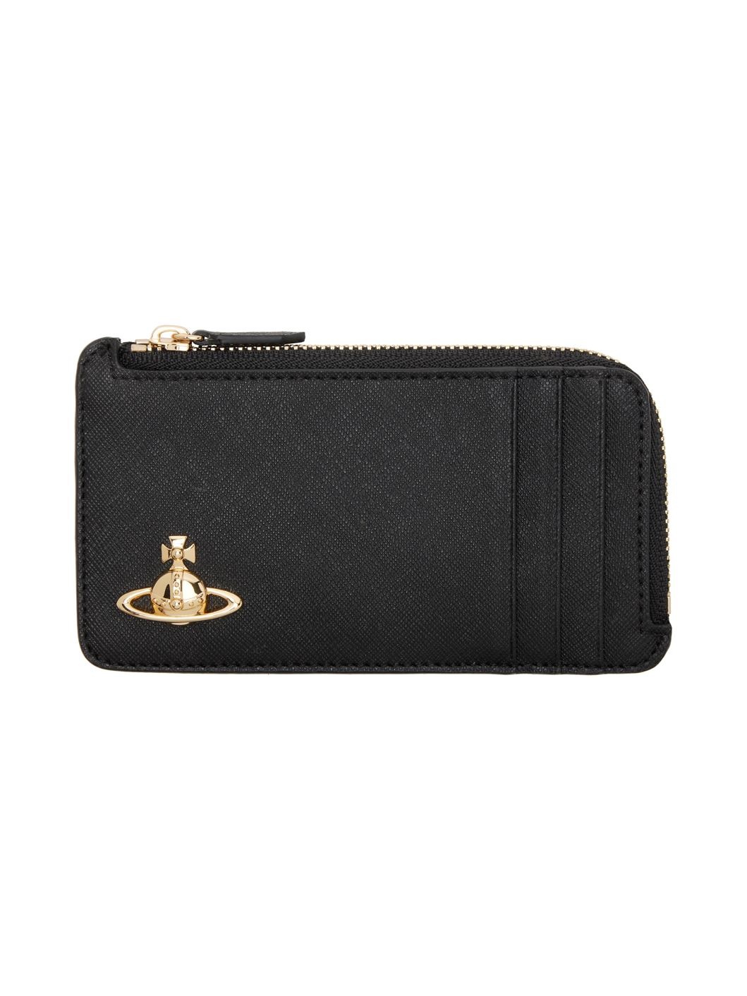 Vivienne Westwood Black Zip Card Holder | ssense | REVERSIBLE