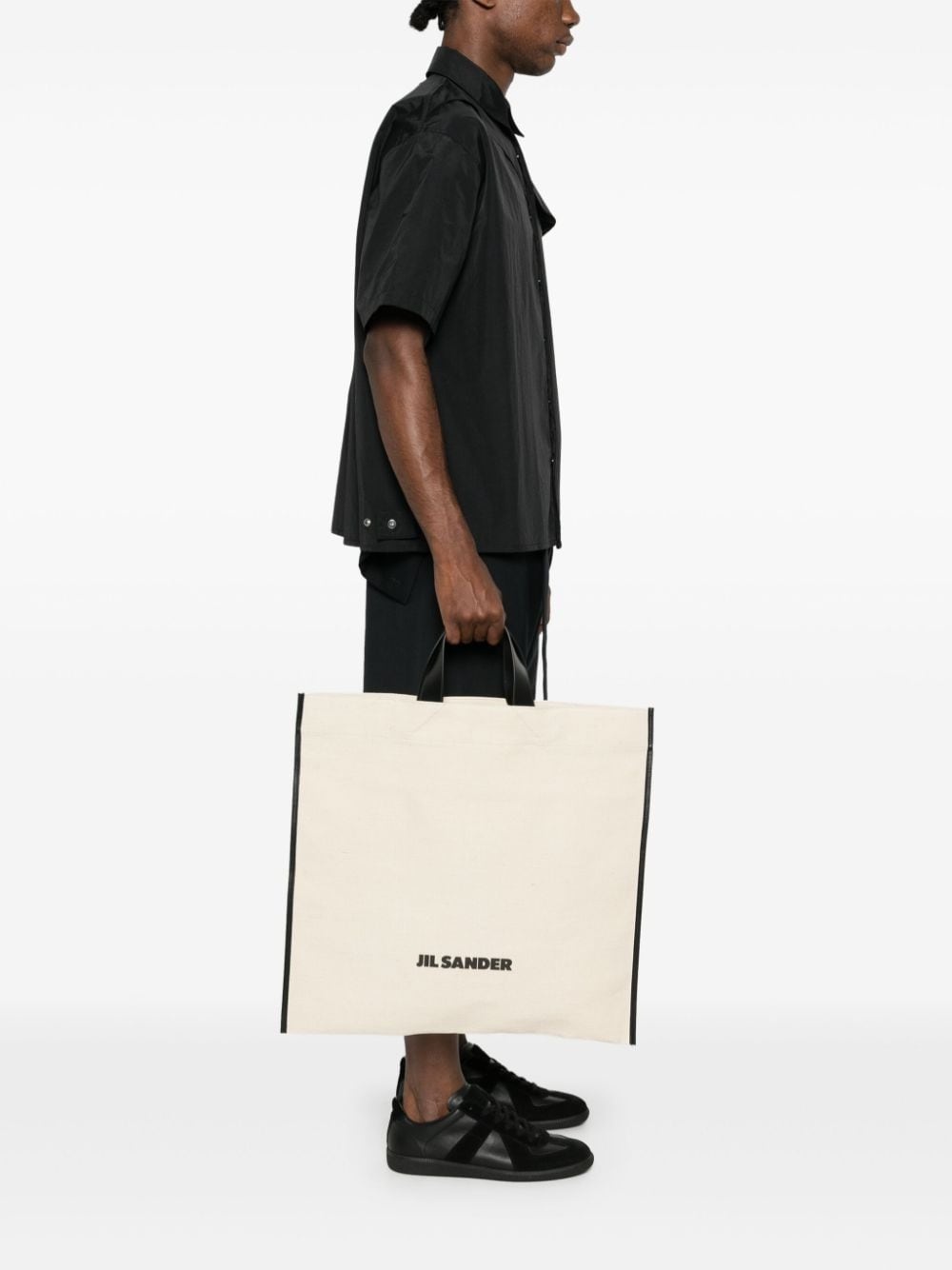 トートバッグ Jil Sander 'Border Book Tote Square' shopping bag Jil Sander 'Border Book Tote Square' Shopping Bag
