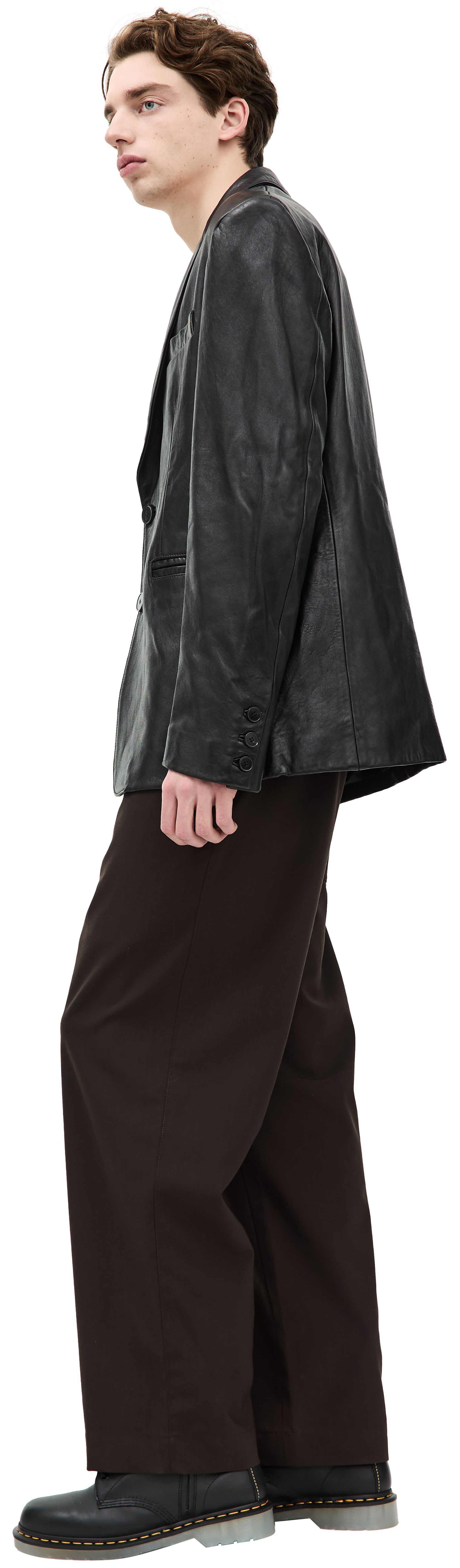 SINGLE-BREASTED LEATHER JACKET - 2
