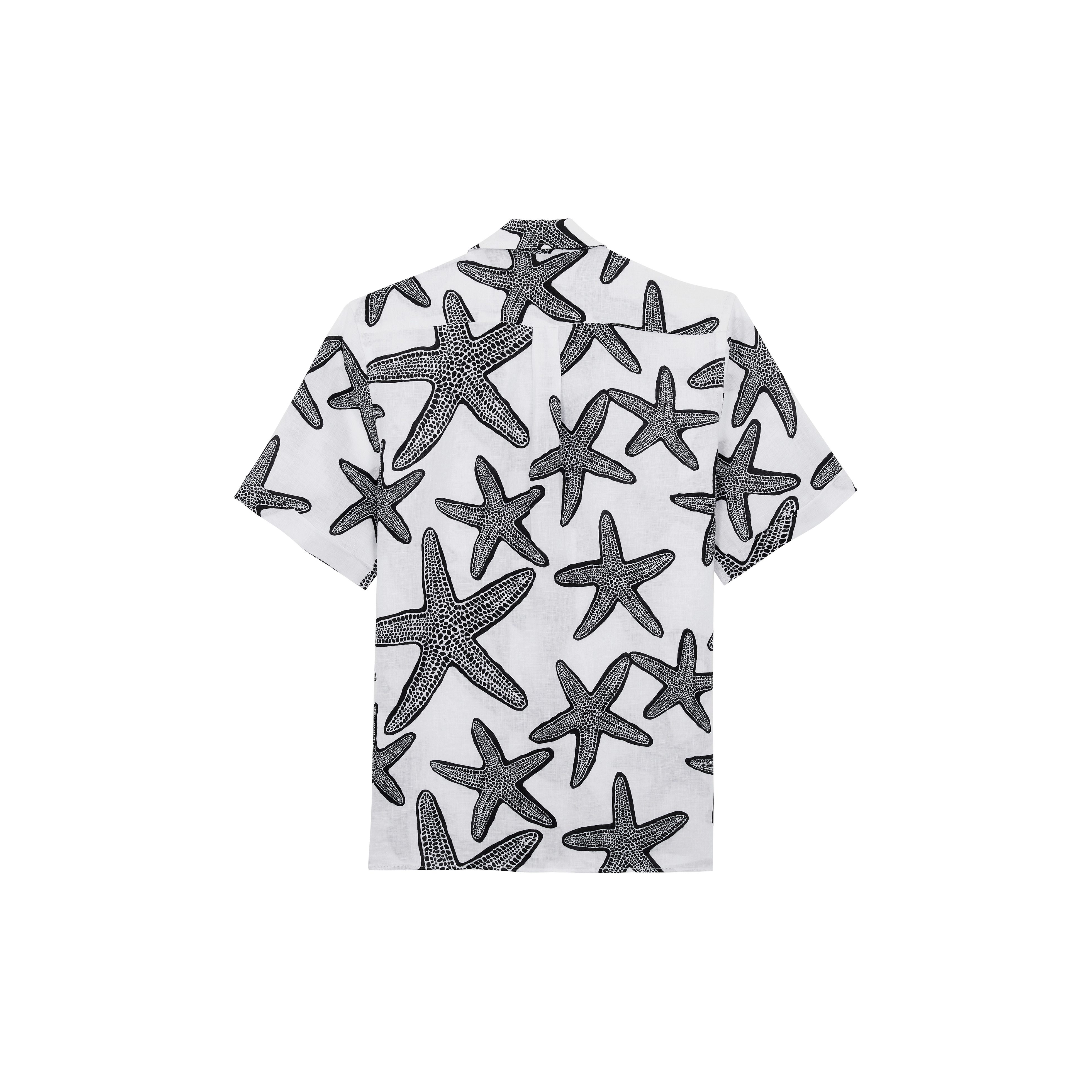 Men Linen Bowling Shirt Starlettes - 2