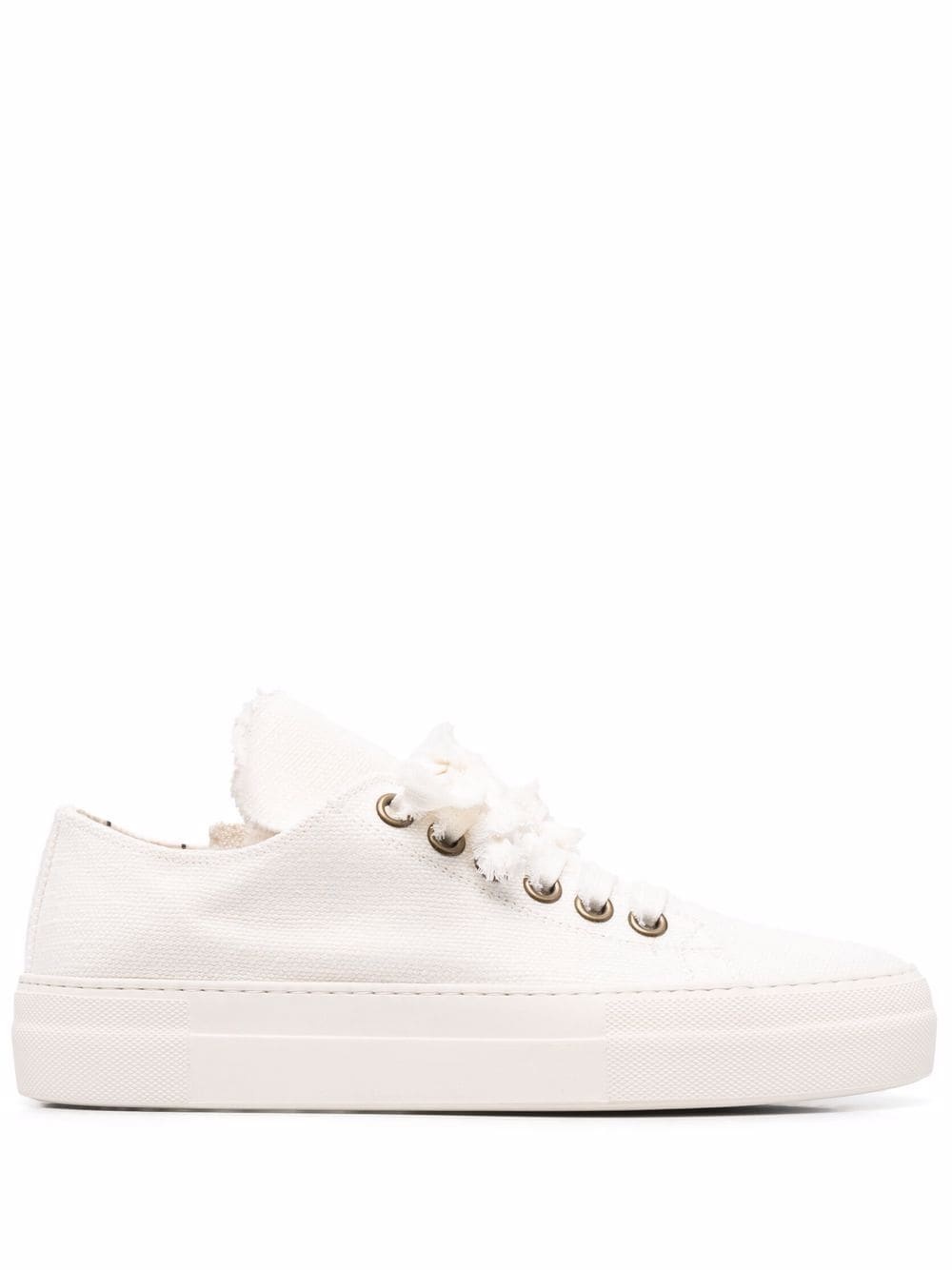 low-top canvas sneakers - 1