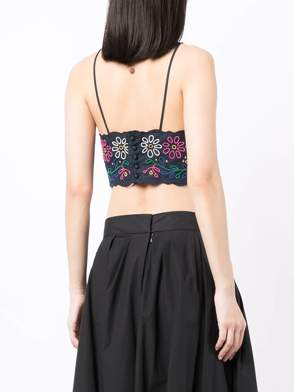 embroidered cotton top - 4