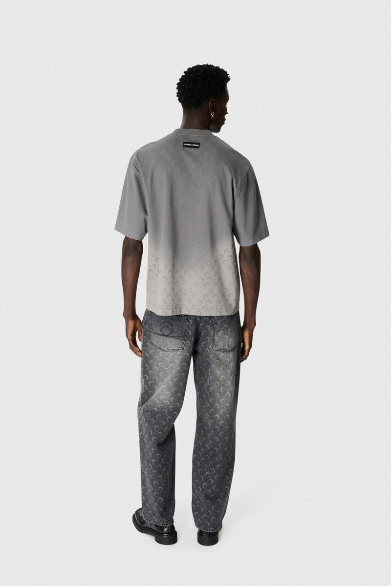 Moon Laser Grey Wash Denim Baggy Jeans 3