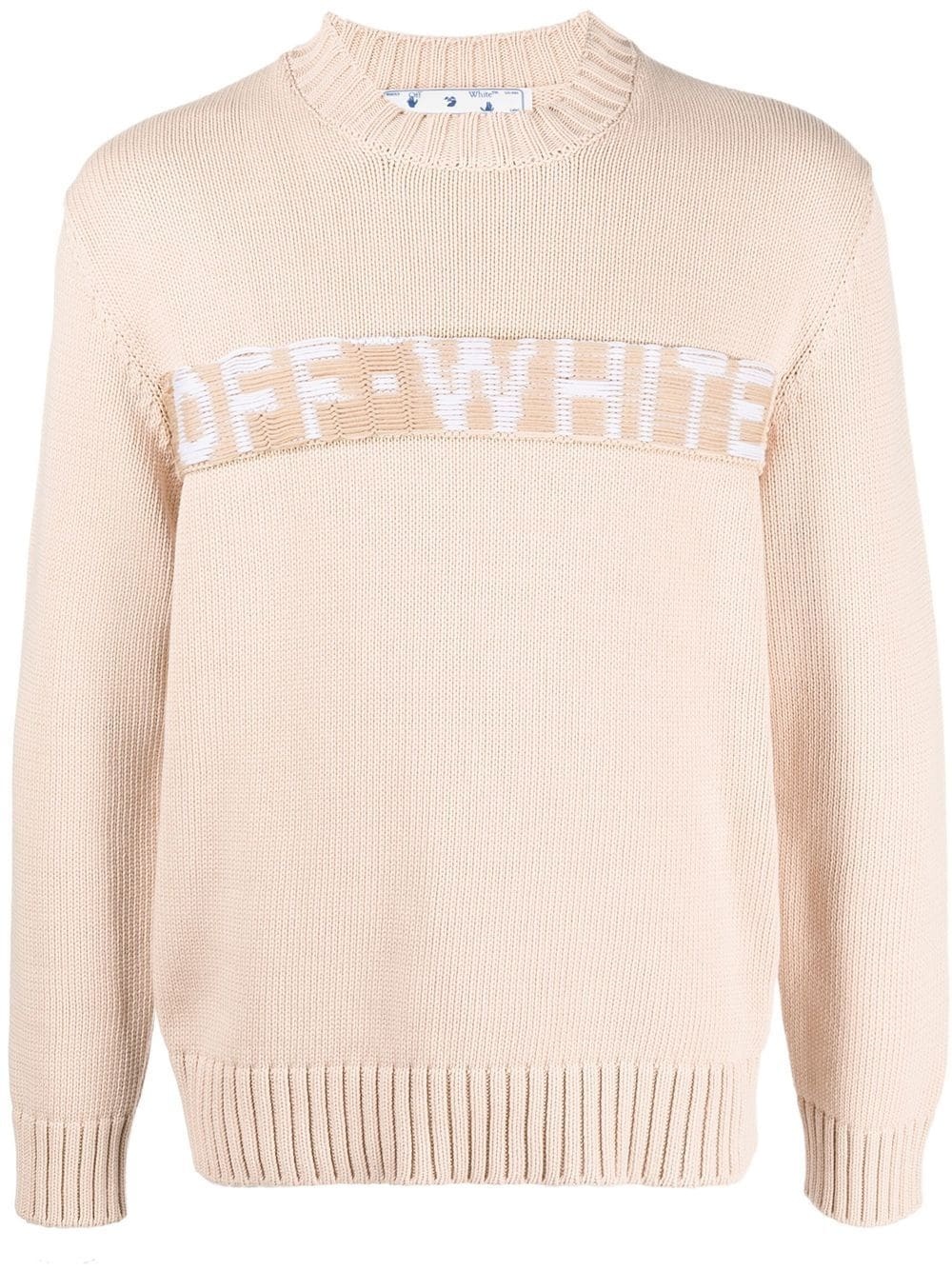 float knit crewneck jumper - 1