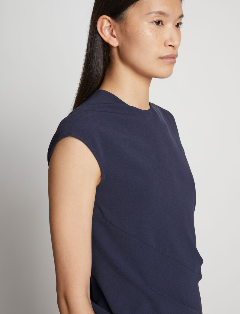 Matte Viscose Crepe Spiral Dress 5