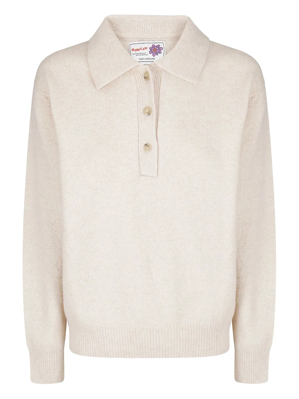 buttoned collar polo top - 1