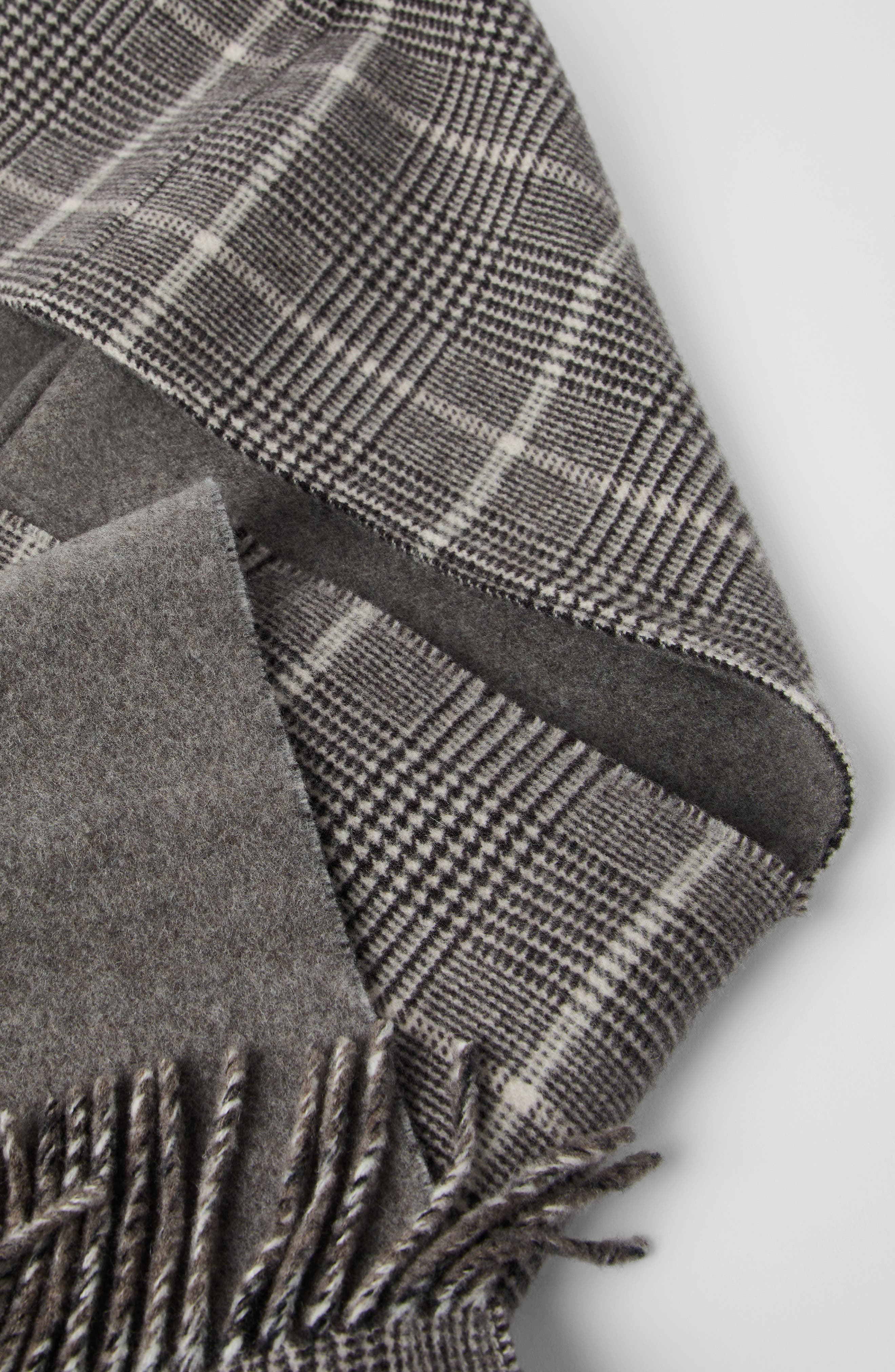 Brunello Cucinelli Prince of Wales scarf in Brown at Nordstrom - 4