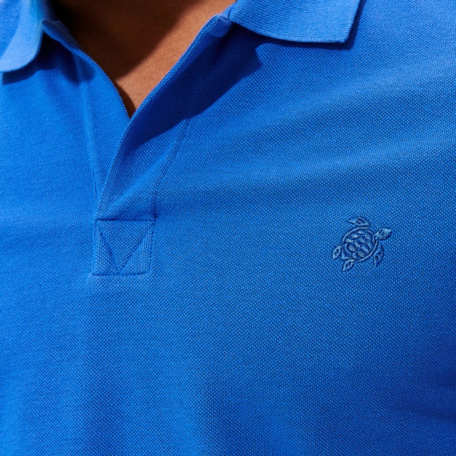 Men Cotton Pique Polo Shirt Solid - 5