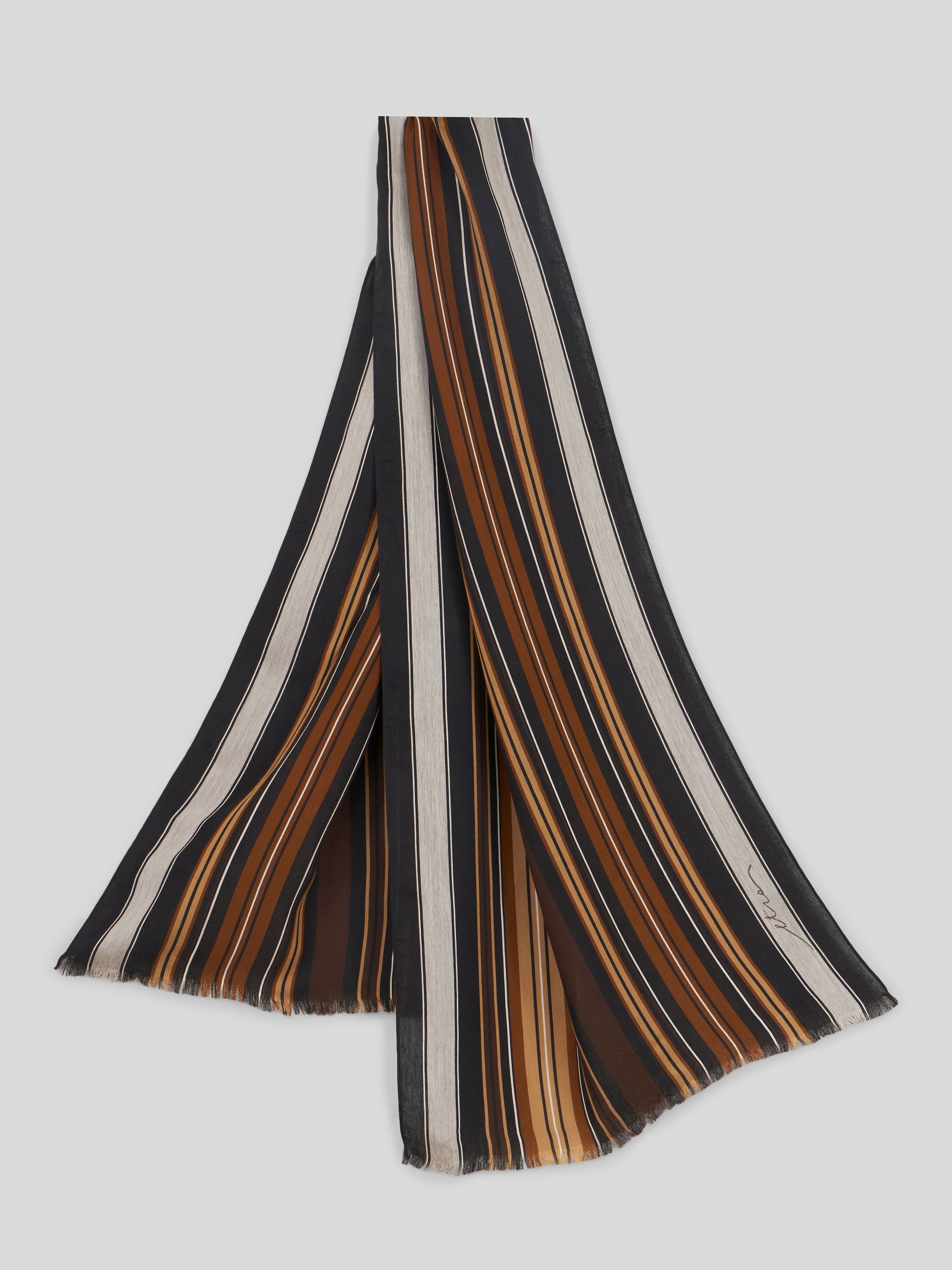 STRIPED JACQUARD SCARF - 1