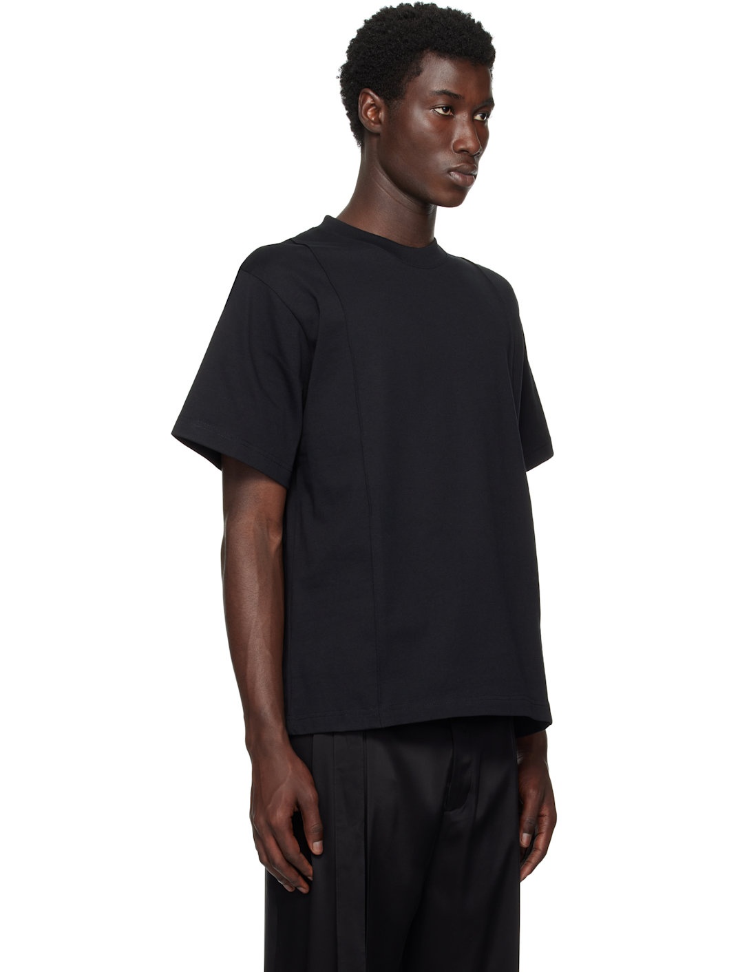 Black Creased Oversized T-shirt - 2
