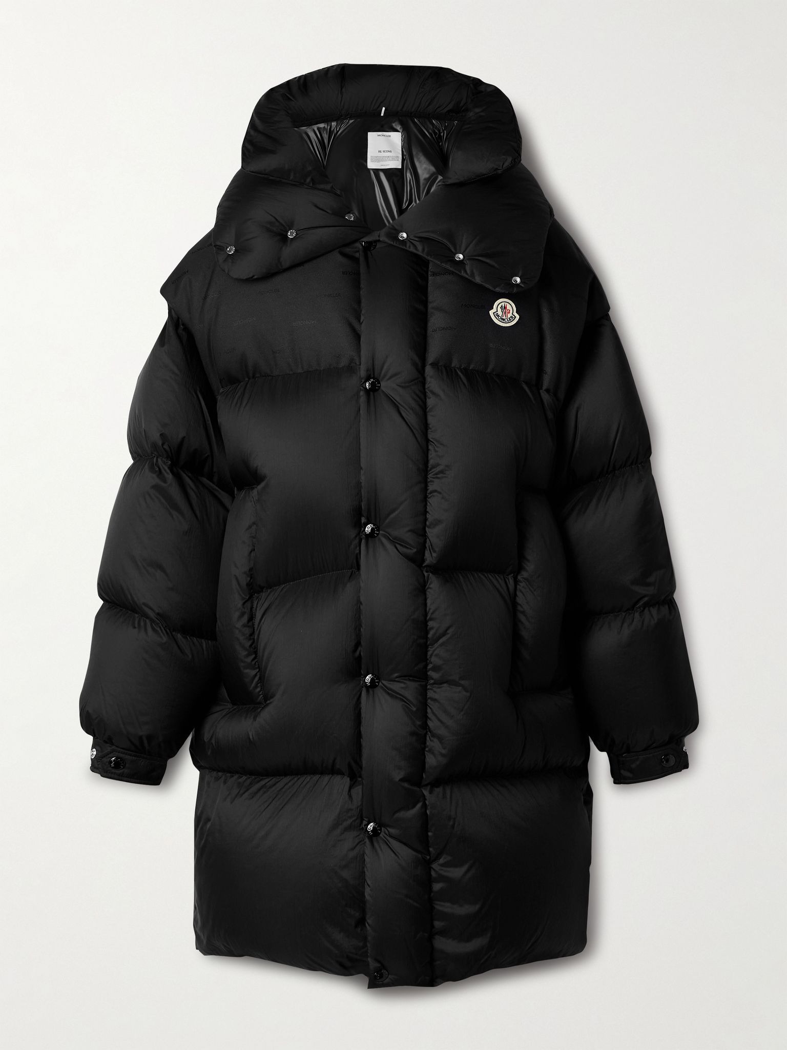 Verone convertible hooded quilted shell down coat Black - 1