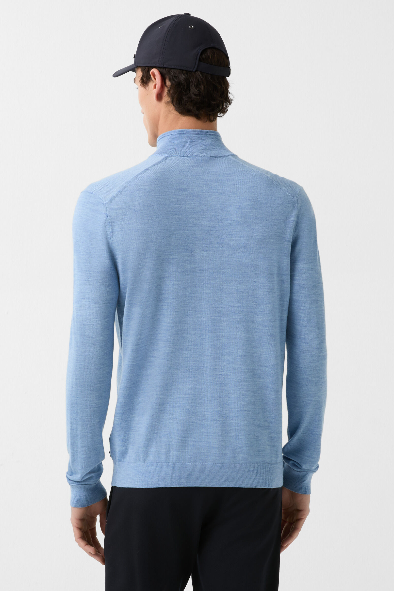 Virgin wool troyer Ouri in Light blue - 3