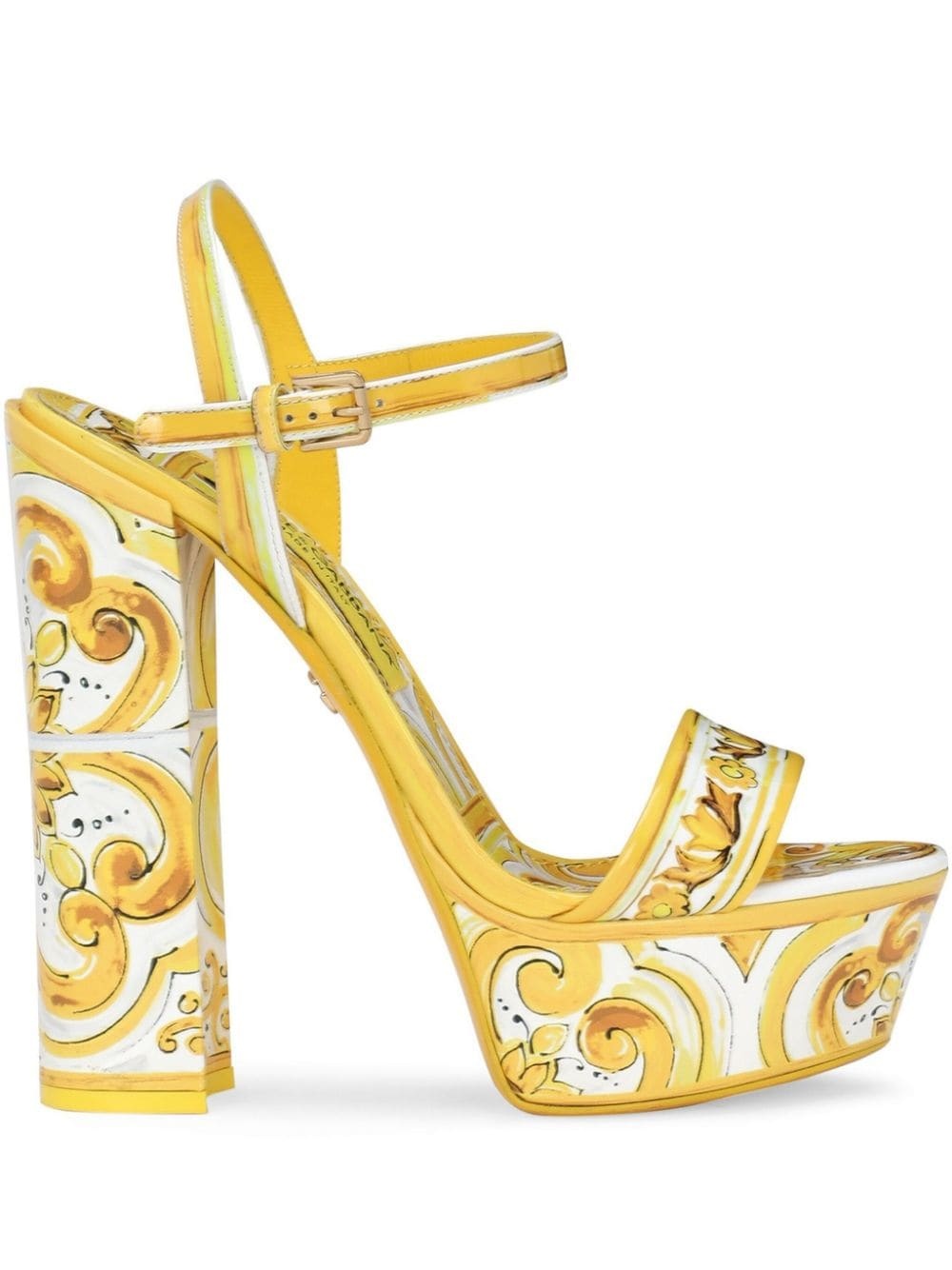 105mm Majolica-print platform sandals - 1