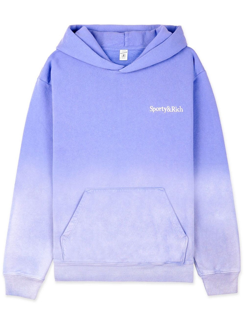 Serif logo-embroidered cotton hoodie 1