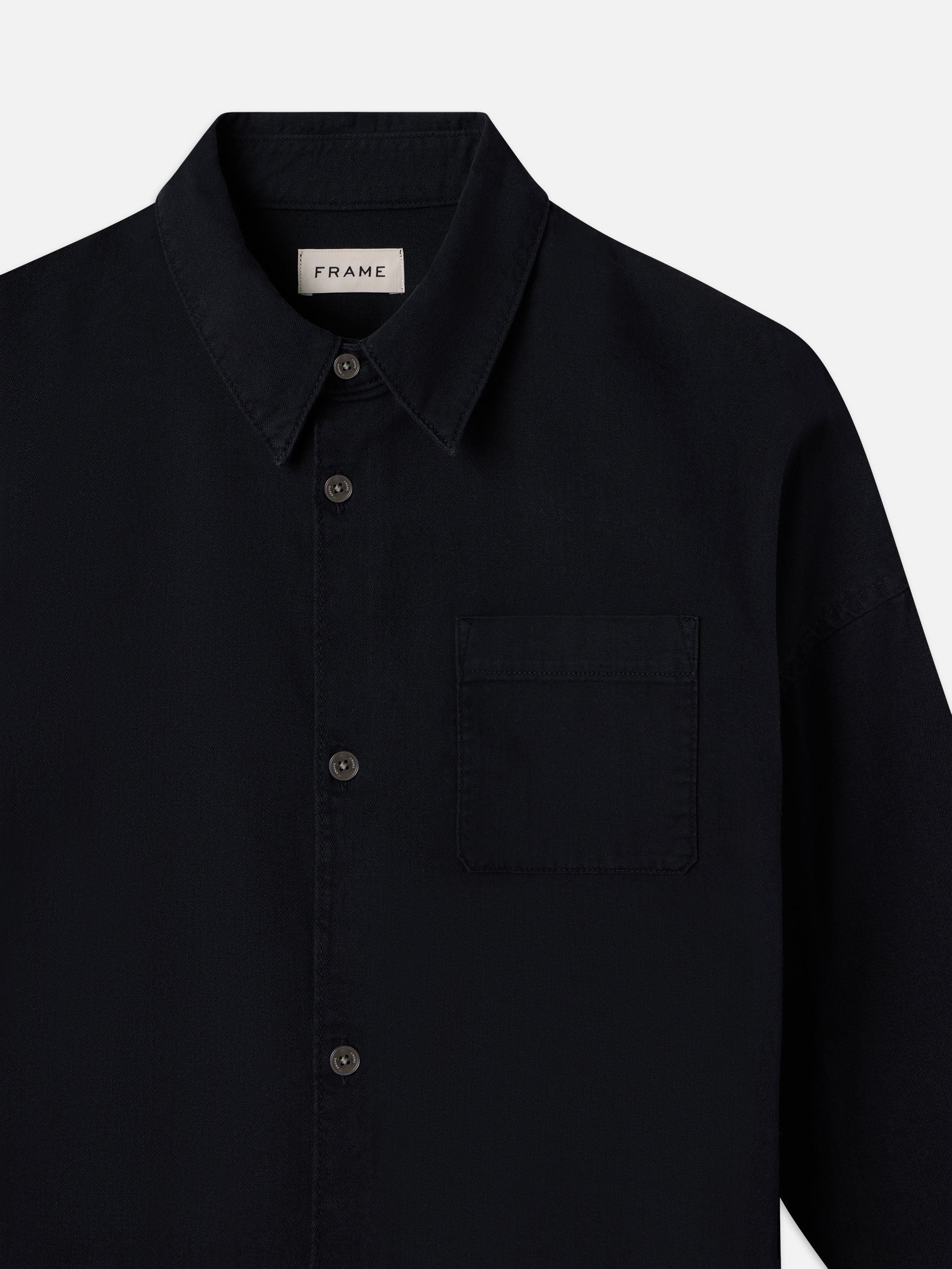 Relaxed Denim Shirt in Navy - 2