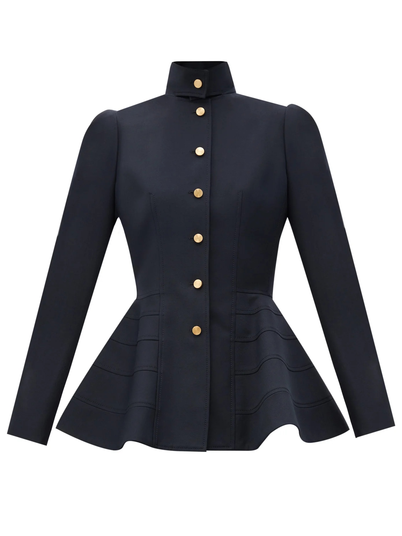 Peplum wool-twill jacket - 1