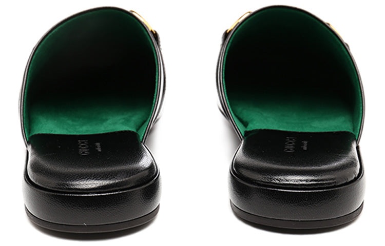 (WMNS) Gucci Princetown Mules 'Black Leather' 601597-D3V00-1000 - 2