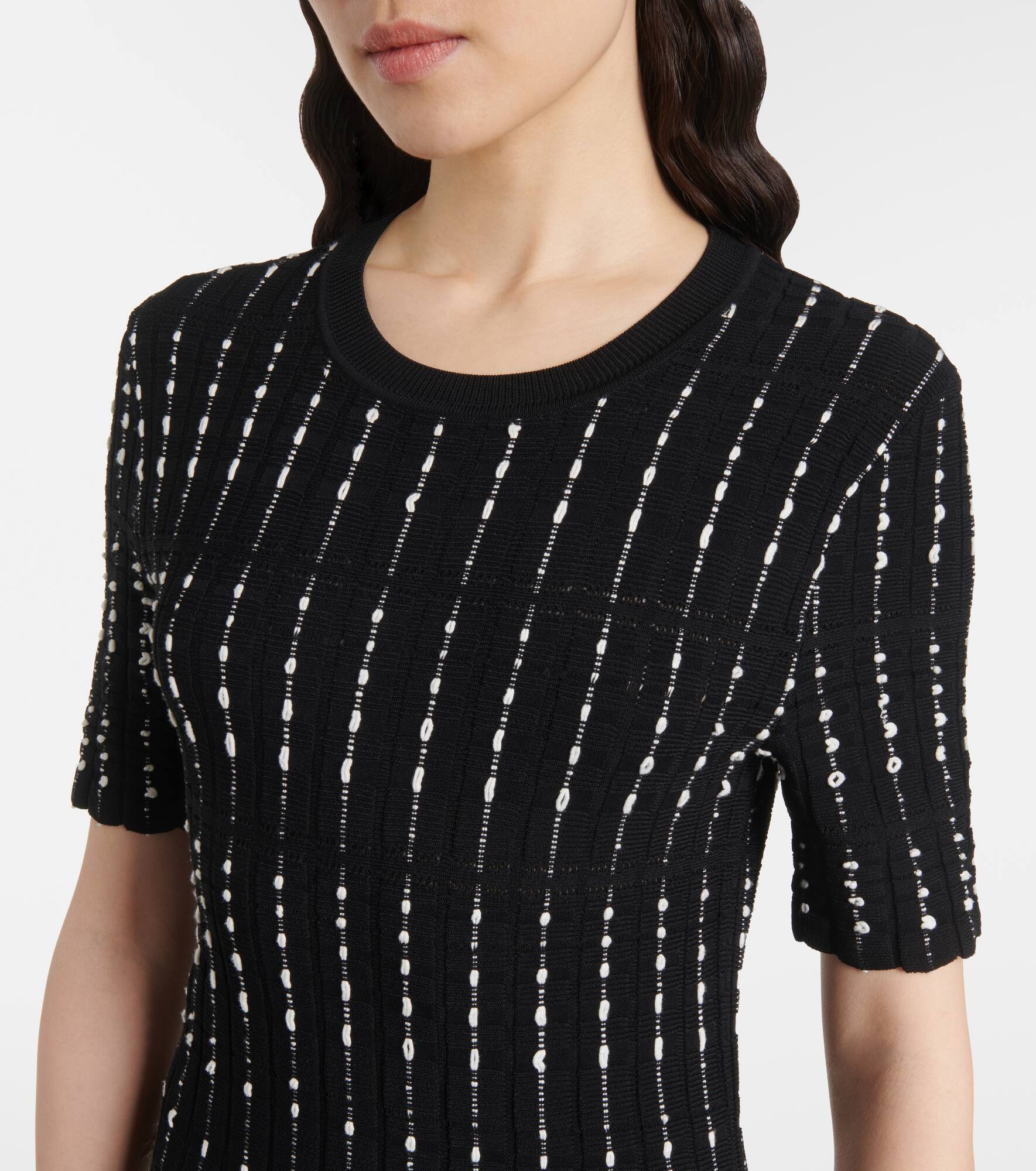 Ribbed-knit cotton-blend midi dress - 4