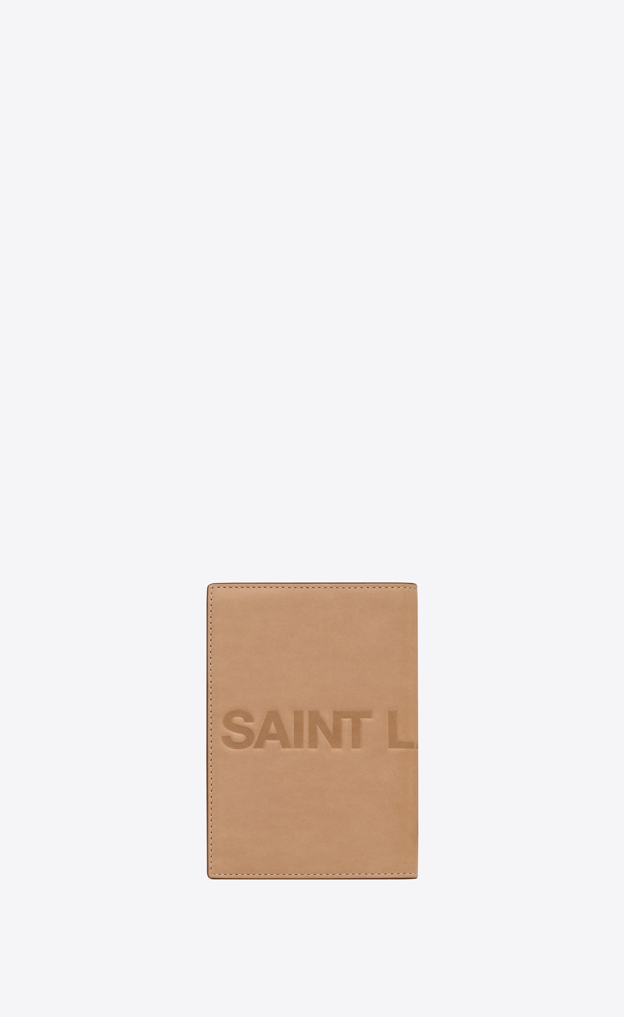 saint laurent passport case in vegetable-tanned leather - 2