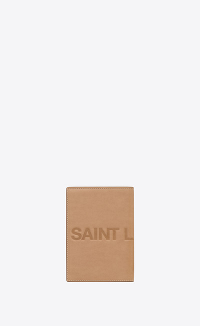 SAINT LAURENT saint laurent passport case in vegetable-tanned leather outlook