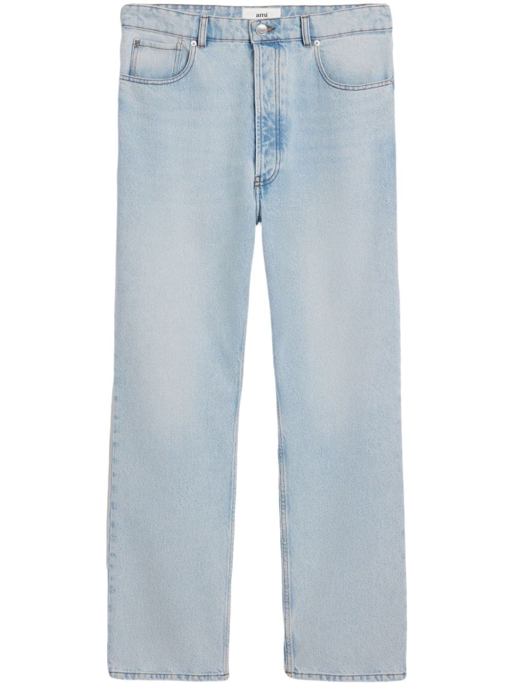 mid-rise straight-leg jeans - 1