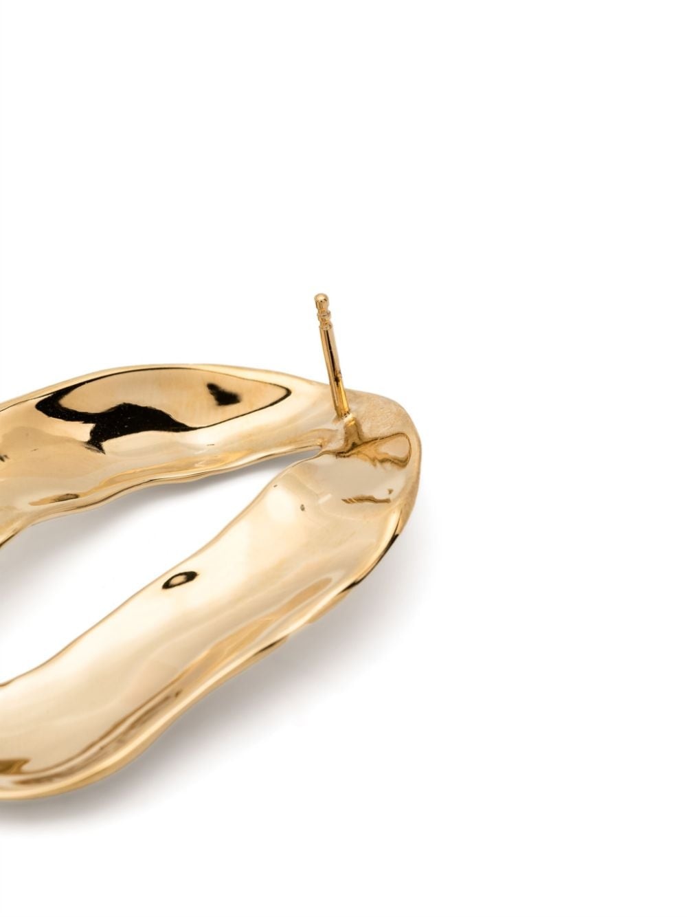gold-plated sculpted earrings - 3
