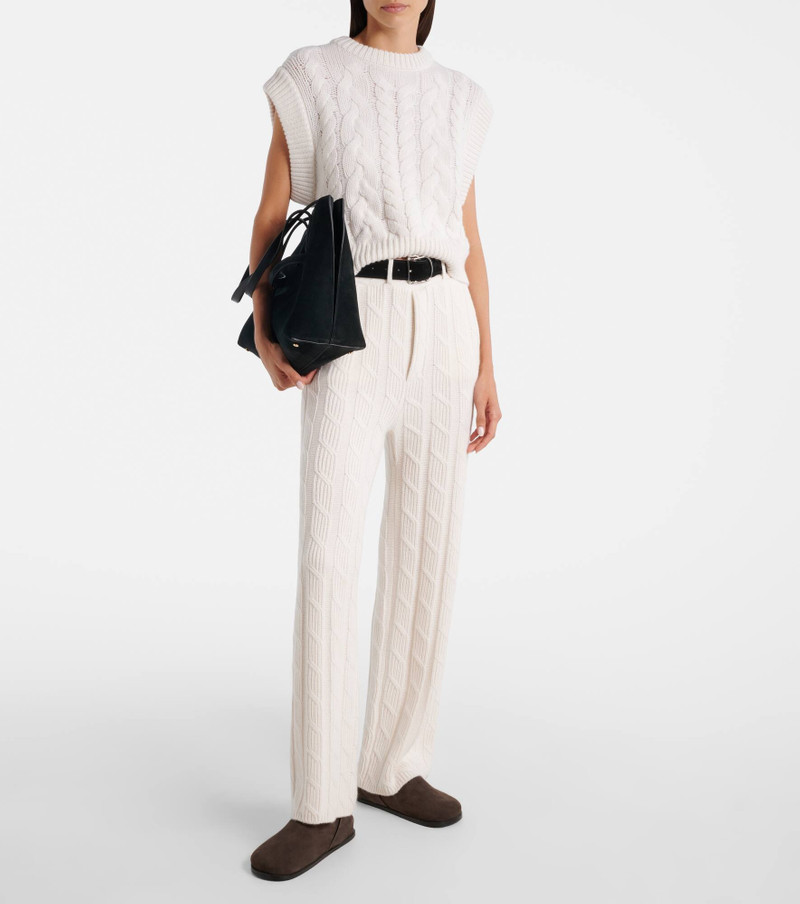 LISA YANG Ebba low-rise cashmere wide-leg pants outlook