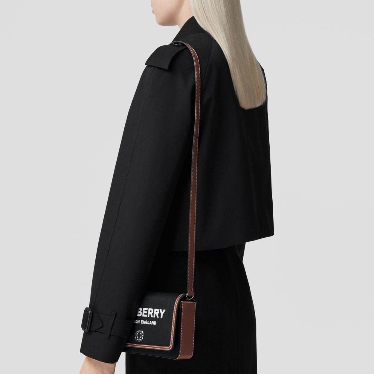 Technical Cotton and Leather Penny Bag - 3