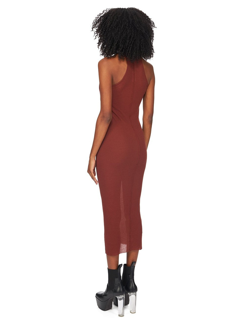 Burgundy Round Neck Midi Dress 3