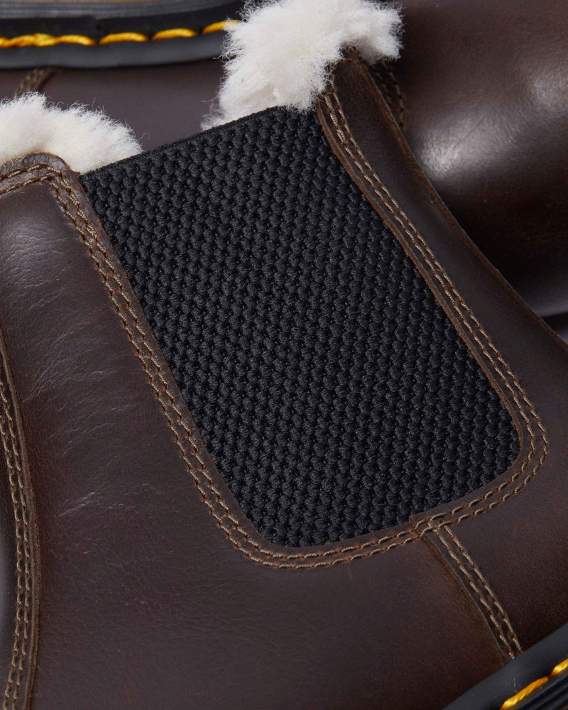 2976 Women's Faux Fur Lined Chelsea Boots 7