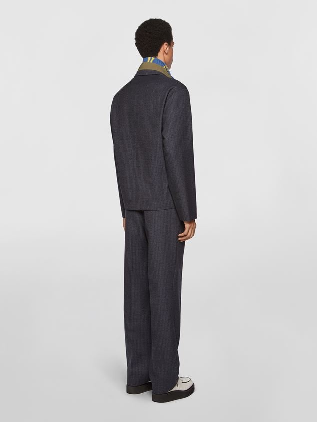 CHINO TROUSERS WITH HOUNDSTOOTH CHECK MOTIF - 3