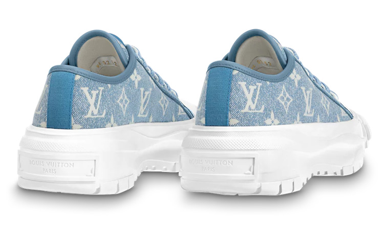 (WMNS) LOUIS VUITTON Squad Sneakers 'Blue Monogram' 1AB19K - 4