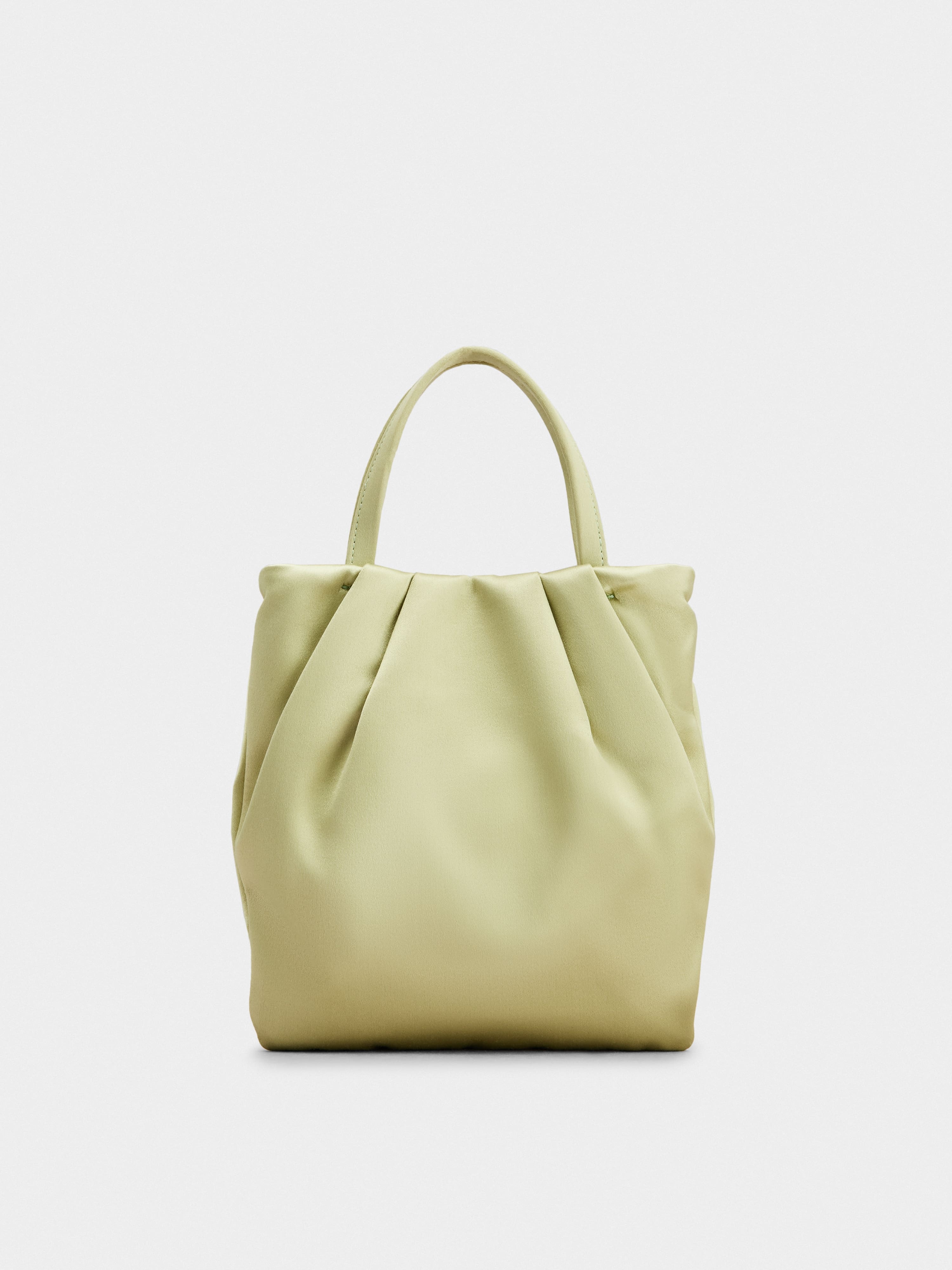 Drapé Pocket Bouquet Strass Buckle Micro Bag in Satin - 5