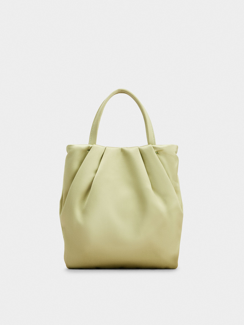 Drapé Pocket Bouquet Strass Buckle Micro Bag in Satin 5