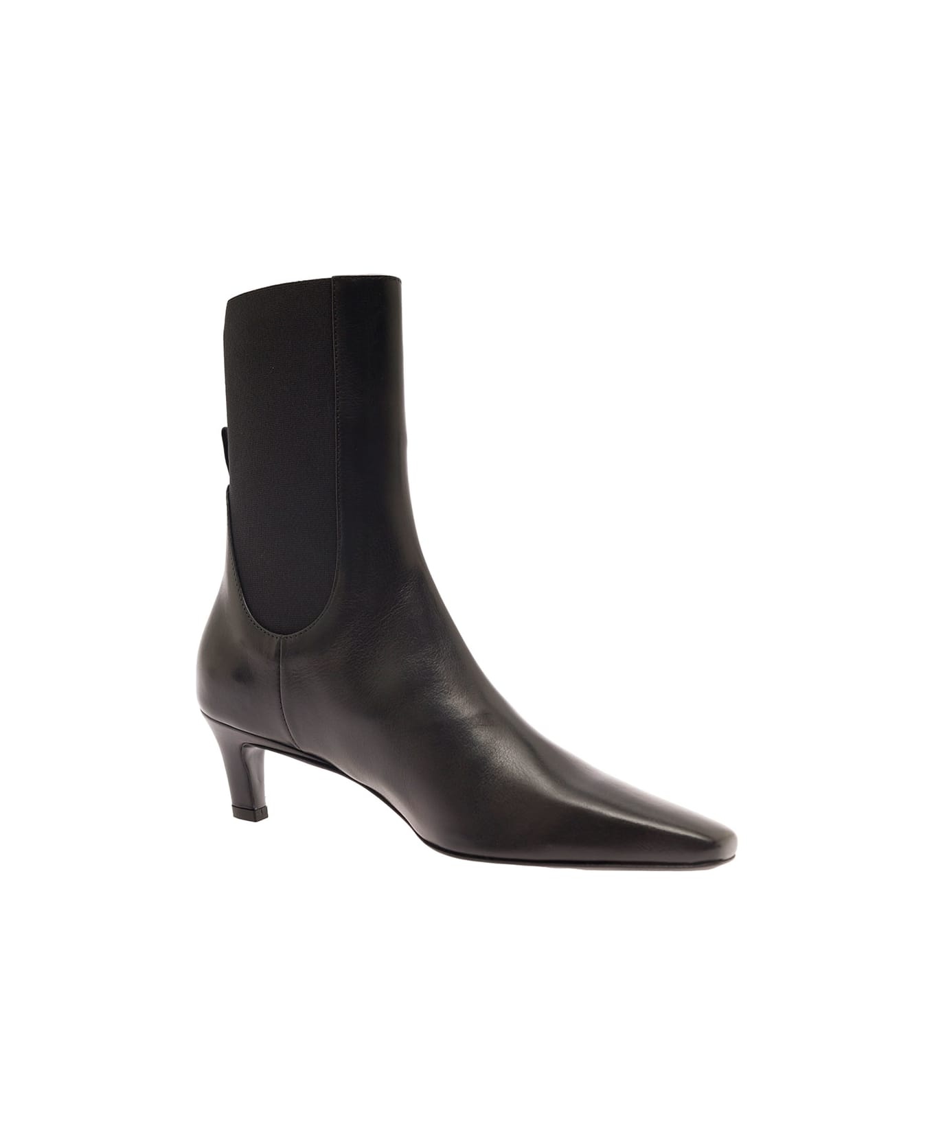 The Mid Heel Leather Boot - 2