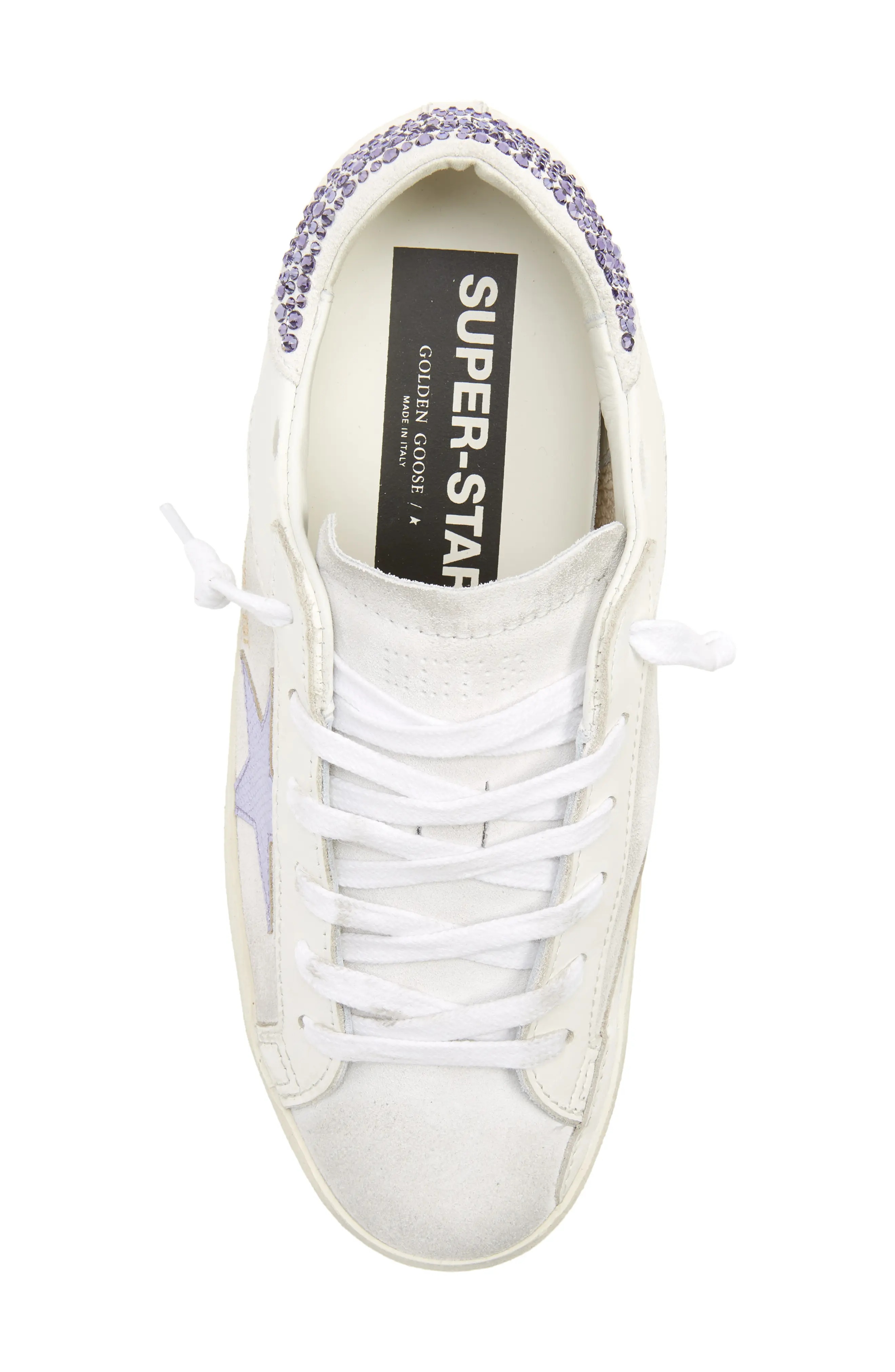 Super-Star Sneaker in White/Lilac - 5